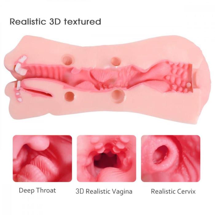 2 in 1 Realistic Mouth Pocket Pussy